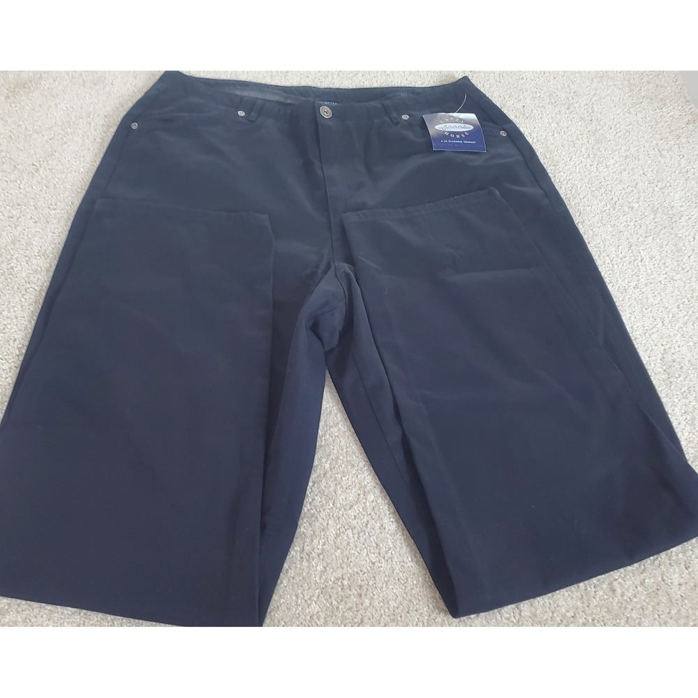 Crazy Horse Women's Zip Front Pants Jeans Size 16 Black Straight Leg NWTG